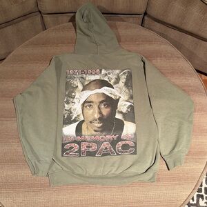 Urban Outfitters Olive Green Tupac Hoodie